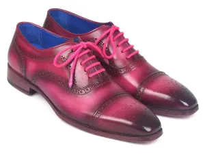 Paul Parkman Schuhe Paul Parkman Herren Cap-Toe Oxfords in Fuxia