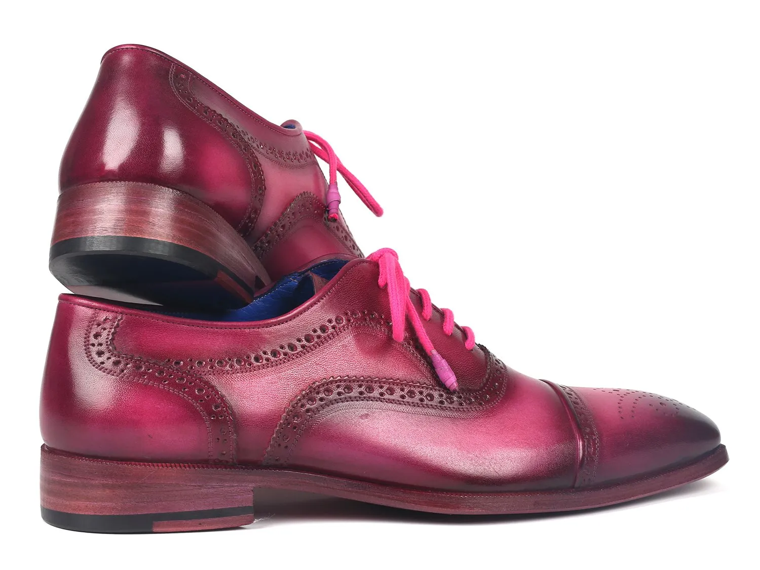 Paul Parkman Schuhe Paul Parkman Herren Cap-Toe Oxfords in Fuxia