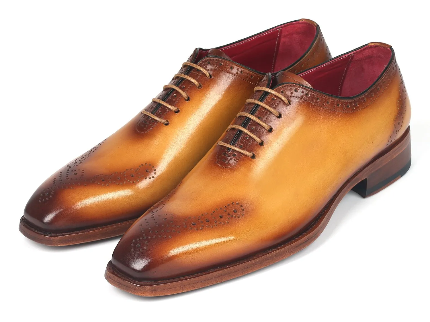 Paul Parkman Schuhe Paul Parkman Herren Goodyear durchgenähte Loch-Oxfords in Kamel