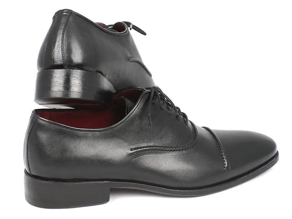 Paul Parkman Schuhe Paul Parkman Herrenhandbemalte Cap-Toe-Leder-Oxfords in Schwarz
