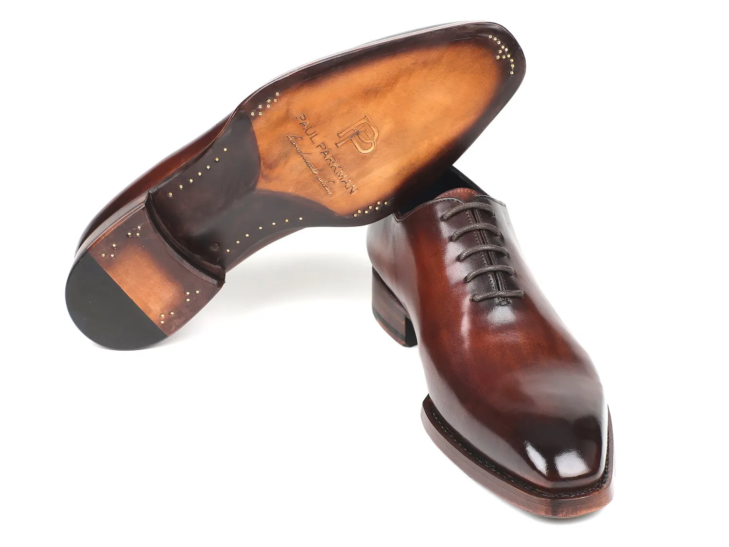 Paul Parkman Schuhe Paul Parkman Herrenhandbemachte Goodyear-Bereifte Wholecut Oxfords in Braun
