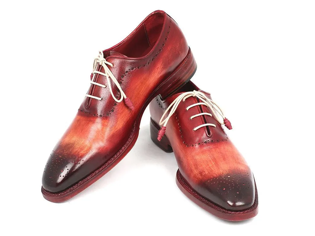 Paul Parkman Schuhe Paul Parkman Herren-Handbemalte Oxfords mit Medaillon-Zehen in Rötlichem Kamel