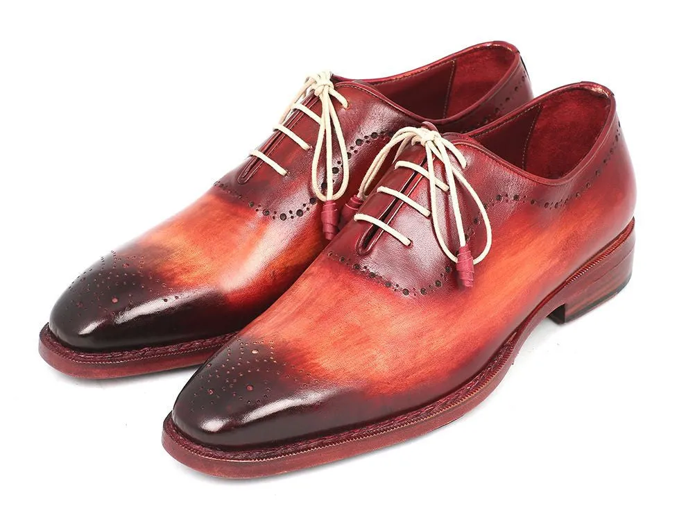 Paul Parkman Schuhe Paul Parkman Herren-Handbemalte Oxfords mit Medaillon-Zehen in Rötlichem Kamel