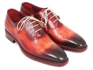 Paul Parkman Schuhe Paul Parkman Herren-Handbemalte Oxfords mit Medaillon-Zehen in Rötlichem Kamel