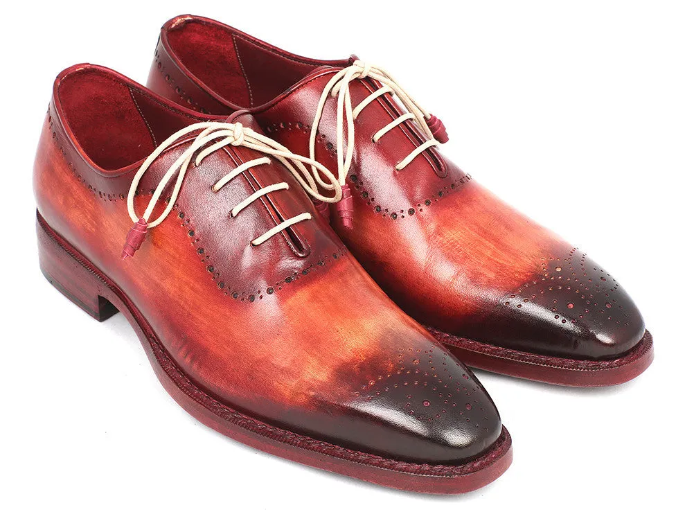 Paul Parkman Schuhe Paul Parkman Herren-Handbemalte Oxfords mit Medaillon-Zehen in Rötlichem Kamel