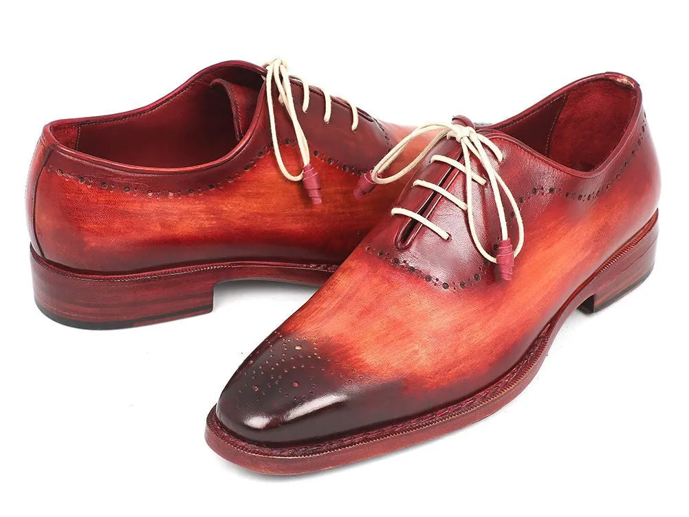Paul Parkman Schuhe Paul Parkman Herren-Handbemalte Oxfords mit Medaillon-Zehen in Rötlichem Kamel