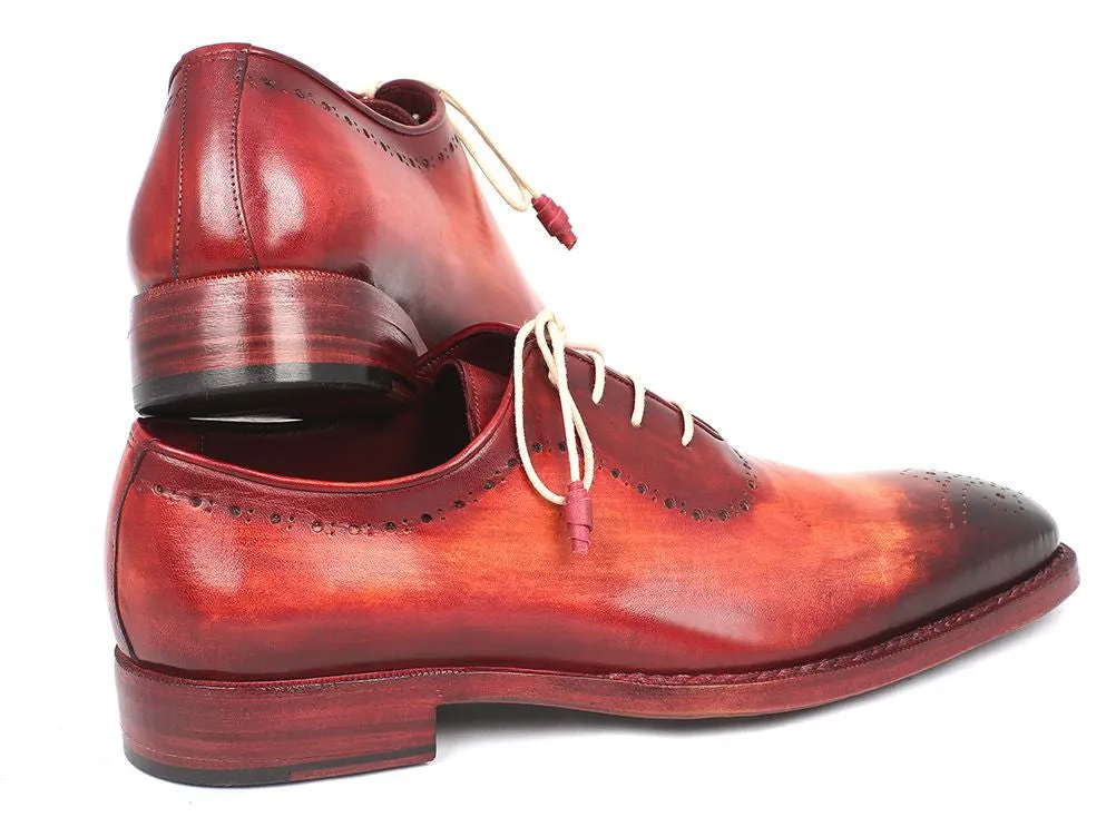 Paul Parkman Schuhe Paul Parkman Herren-Handbemalte Oxfords mit Medaillon-Zehen in Rötlichem Kamel