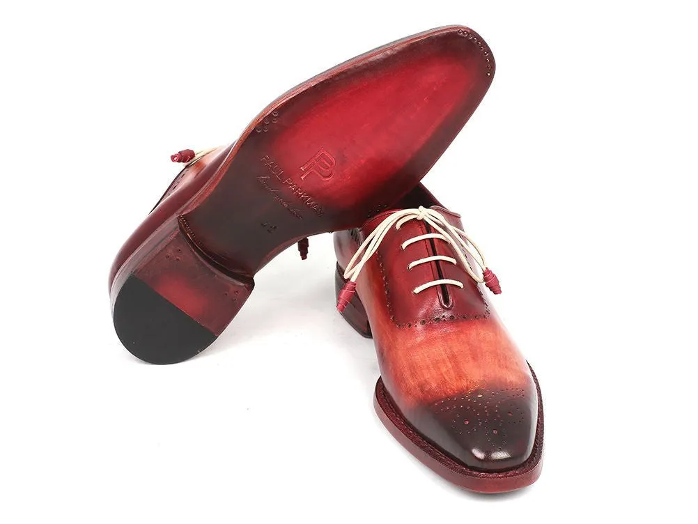 Paul Parkman Schuhe Paul Parkman Herren-Handbemalte Oxfords mit Medaillon-Zehen in Rötlichem Kamel
