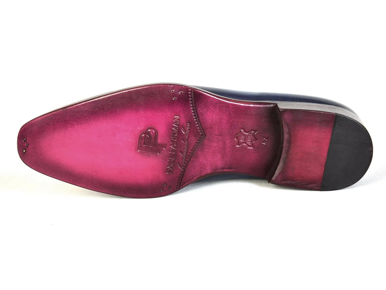 Paul Parkman Schuhe Paul Parkman Herrenhandbemalte Plain-Toe Wholecut Oxfords in Blau