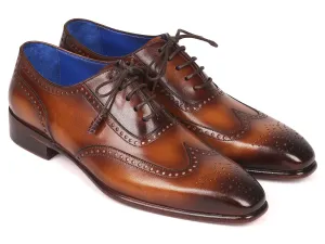 Paul Parkman Schuhe Paul Parkman Herren Handgefertigte Wingtip Oxfords in Braun