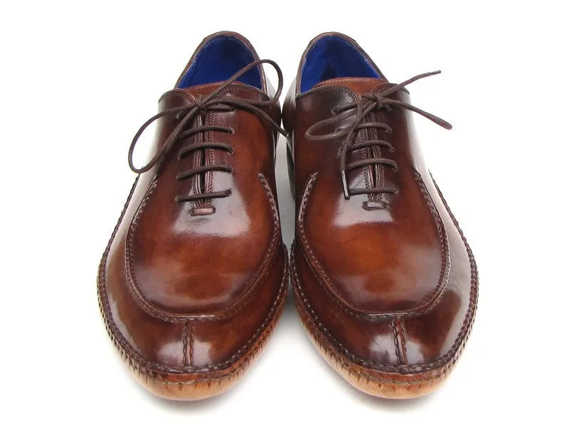 Paul Parkman Schuhe Paul Parkman Herren Seitlich Handgenähte Leder Split-Toe Oxfords in Braun