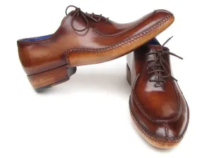 Paul Parkman Schuhe Paul Parkman Herren Seitlich Handgenähte Leder Split-Toe Oxfords in Braun
