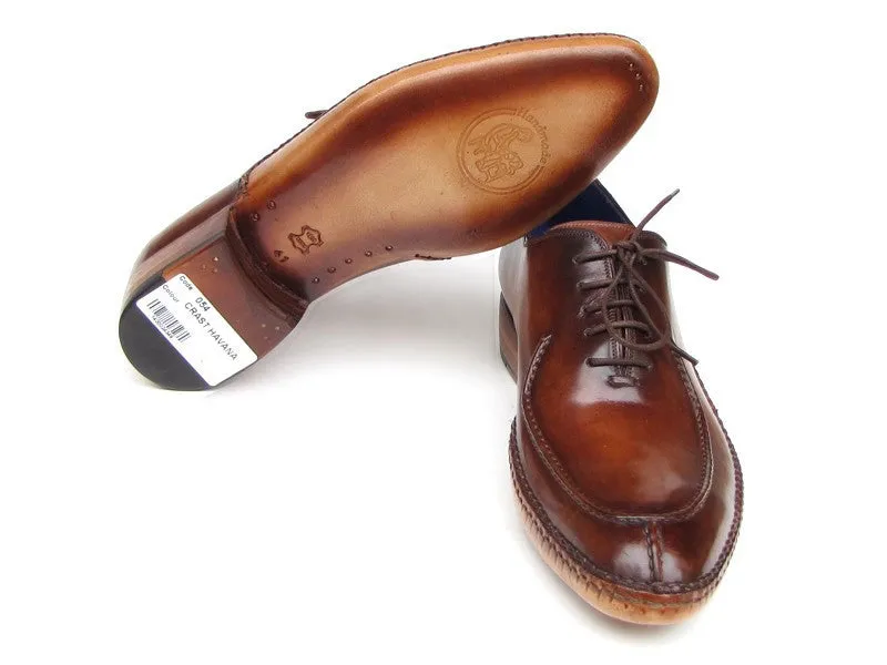 Paul Parkman Schuhe Paul Parkman Herren Seitlich Handgenähte Leder Split-Toe Oxfords in Braun