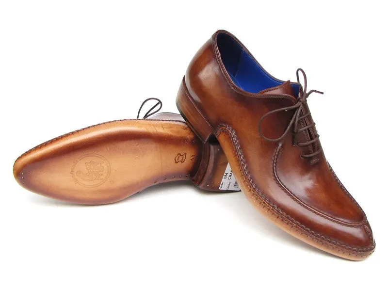 Paul Parkman Schuhe Paul Parkman Herren Seitlich Handgenähte Leder Split-Toe Oxfords in Braun