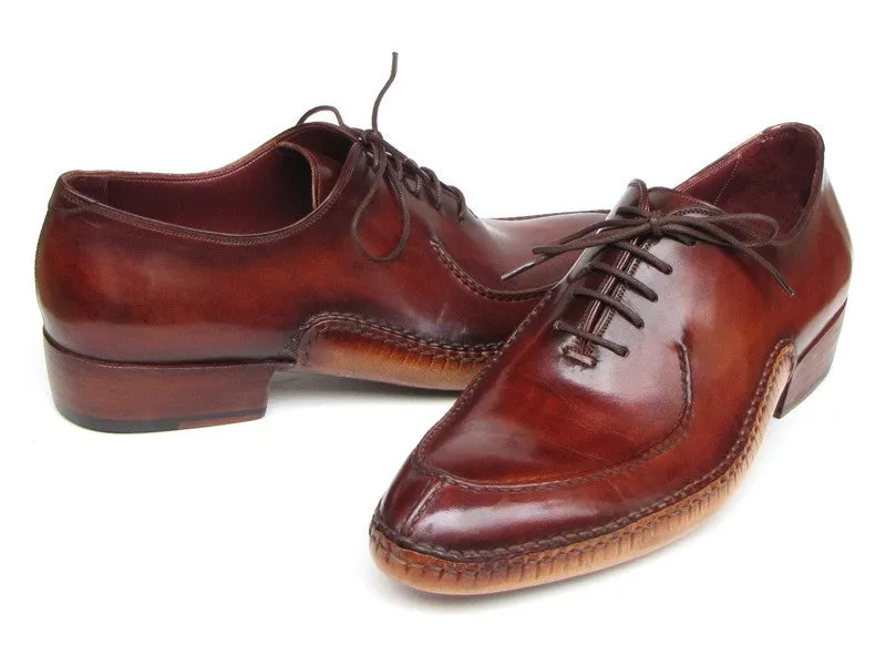 Paul Parkman Schuhe Paul Parkman Herren Seitlich Handgenähte Leder Split-Toe Oxfords in Burgunder