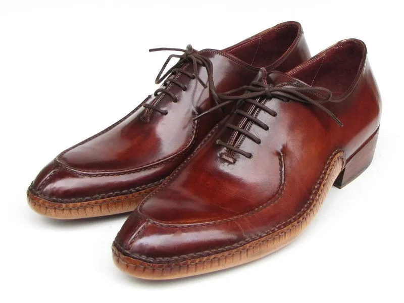 Paul Parkman Schuhe Paul Parkman Herren Seitlich Handgenähte Leder Split-Toe Oxfords in Burgunder