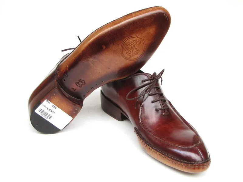 Paul Parkman Schuhe Paul Parkman Herren Seitlich Handgenähte Leder Split-Toe Oxfords in Burgunder