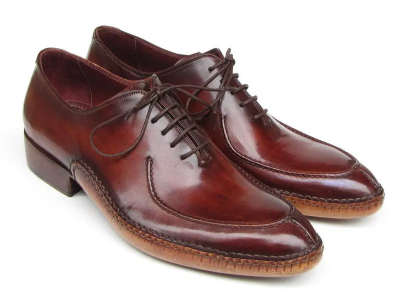 Paul Parkman Schuhe Paul Parkman Herren Seitlich Handgenähte Leder Split-Toe Oxfords in Burgunder