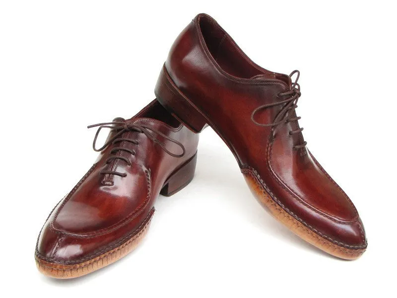 Paul Parkman Schuhe Paul Parkman Herren Seitlich Handgenähte Leder Split-Toe Oxfords in Burgunder