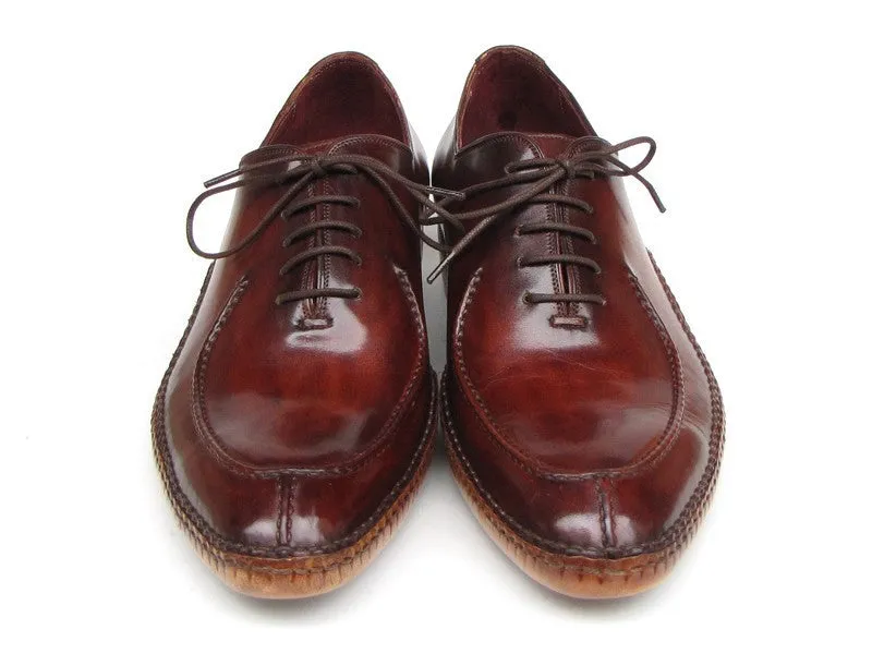 Paul Parkman Schuhe Paul Parkman Herren Seitlich Handgenähte Leder Split-Toe Oxfords in Burgunder