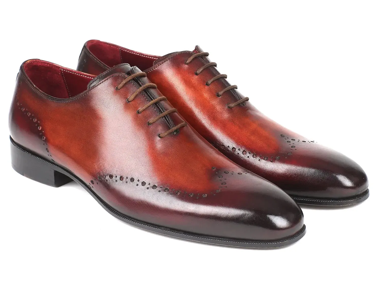 Paul Parkman Schuhe Paul Parkman Herren Wingtip Oxfords in Braun & Bordeaux