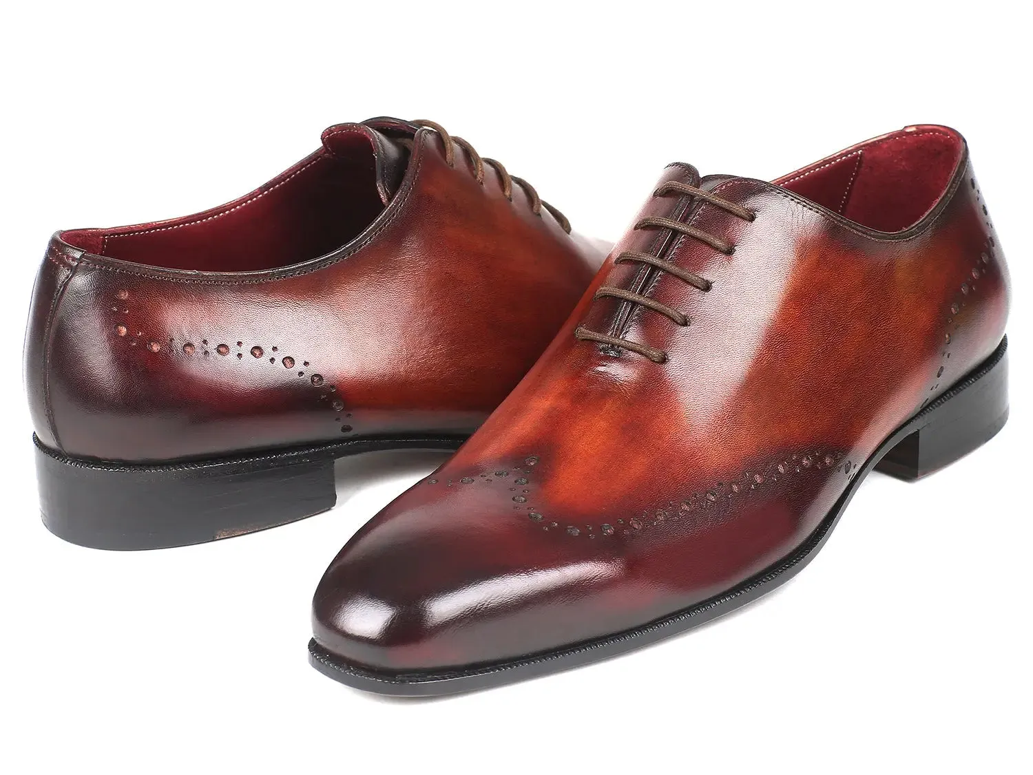 Paul Parkman Schuhe Paul Parkman Herren Wingtip Oxfords in Braun & Bordeaux