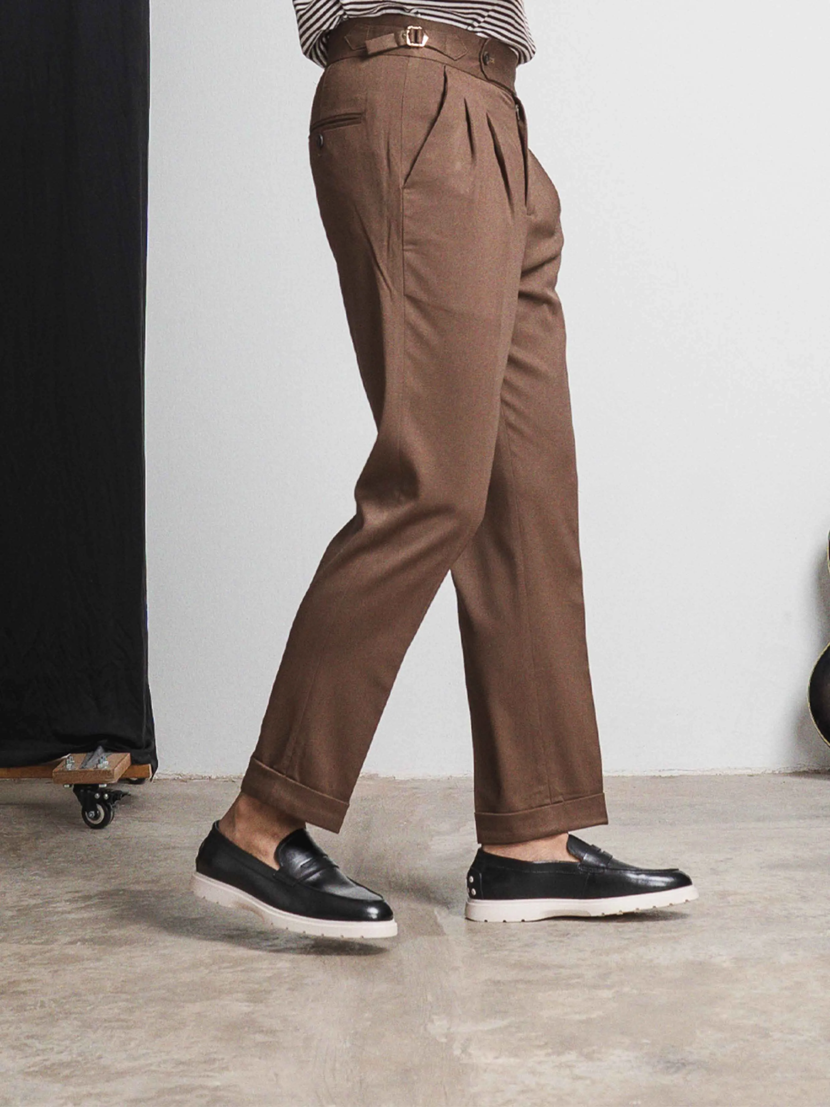 Penny Loafer - Einfarbig Schwarz (Kreidesohle)