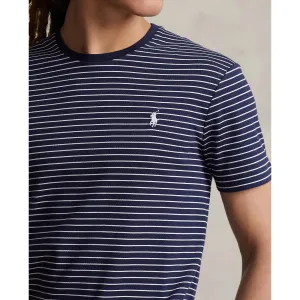 Polo Ralph Lauren - Maßgeschneidertes Slim Fit T-Shirt aus weicher Baumwolle - Französisch Marine/Weiß Polo Ralph Lauren Kleidung