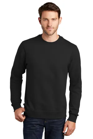 Port & Company Herren Fan Favorite Fleece Crewneck Sweatshirt - Tiefschwarz