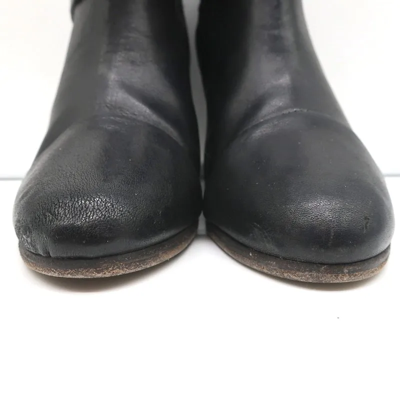 Rag & Bone Harrow Stiefeletten Schwarz Leder Größe 38.5 High Heel Booties