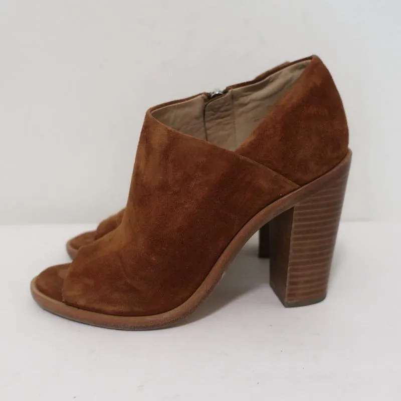 Rag & Bone Peep-Toe-Stiefeletten Mabel Braun Wildleder Größe 36 High Heel Knöchelstiefel
