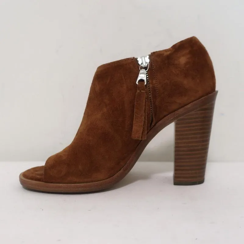 Rag & Bone Peep-Toe-Stiefeletten Mabel Braun Wildleder Größe 36 High Heel Knöchelstiefel