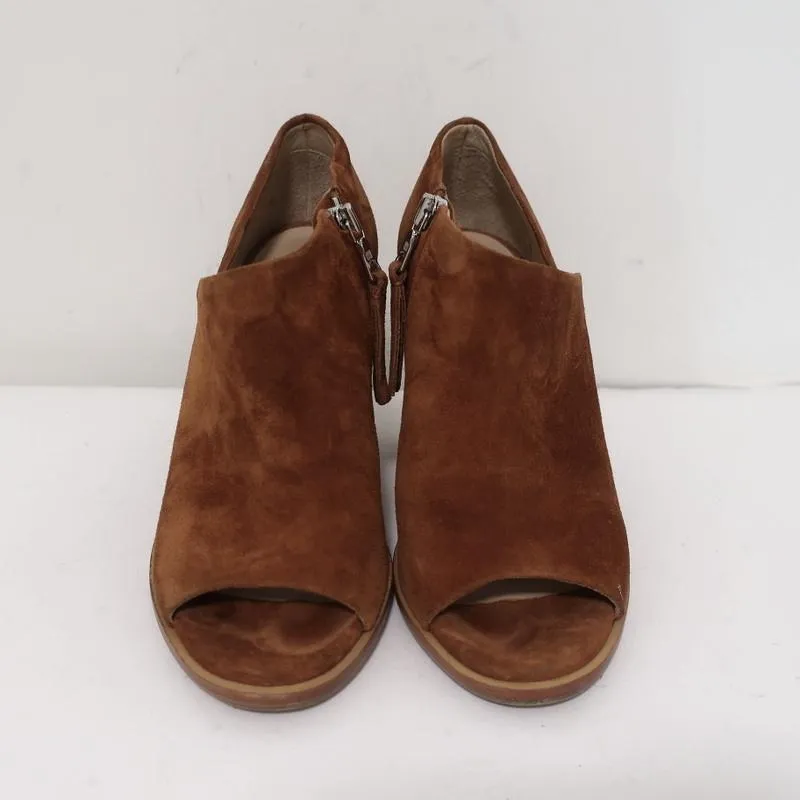 Rag & Bone Peep-Toe-Stiefeletten Mabel Braun Wildleder Größe 36 High Heel Knöchelstiefel