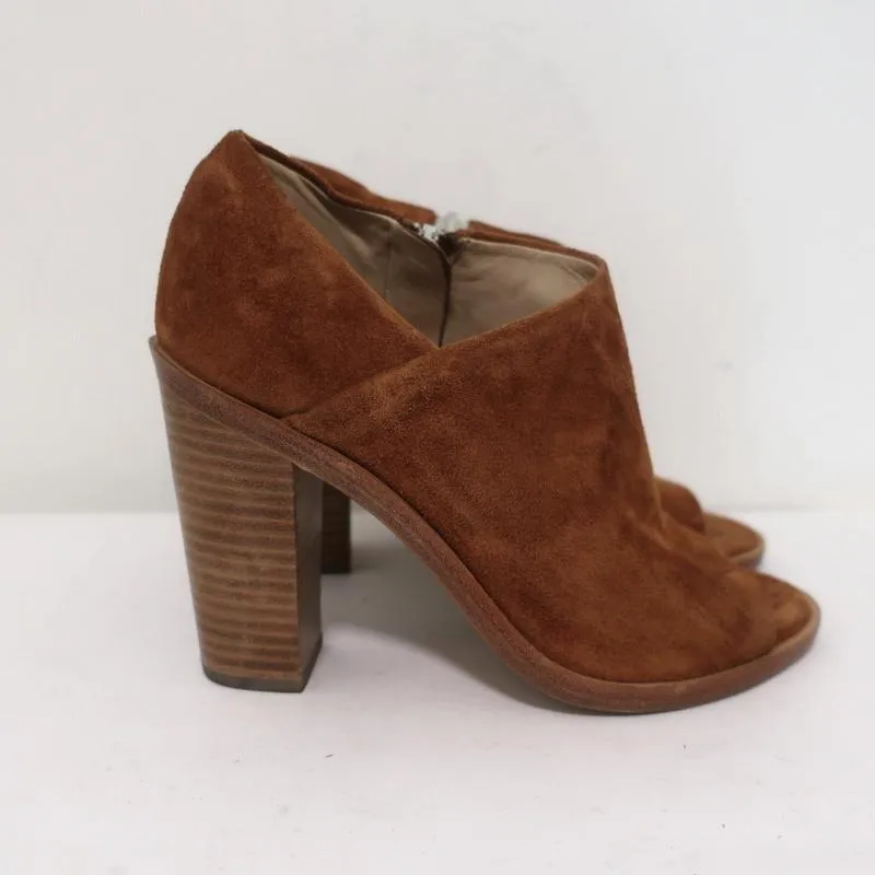 Rag & Bone Peep-Toe-Stiefeletten Mabel Braun Wildleder Größe 36 High Heel Knöchelstiefel