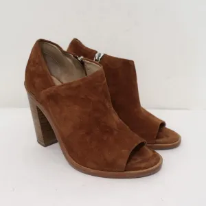 Rag & Bone Peep-Toe-Stiefeletten Mabel Braun Wildleder Größe 36 High Heel Knöchelstiefel