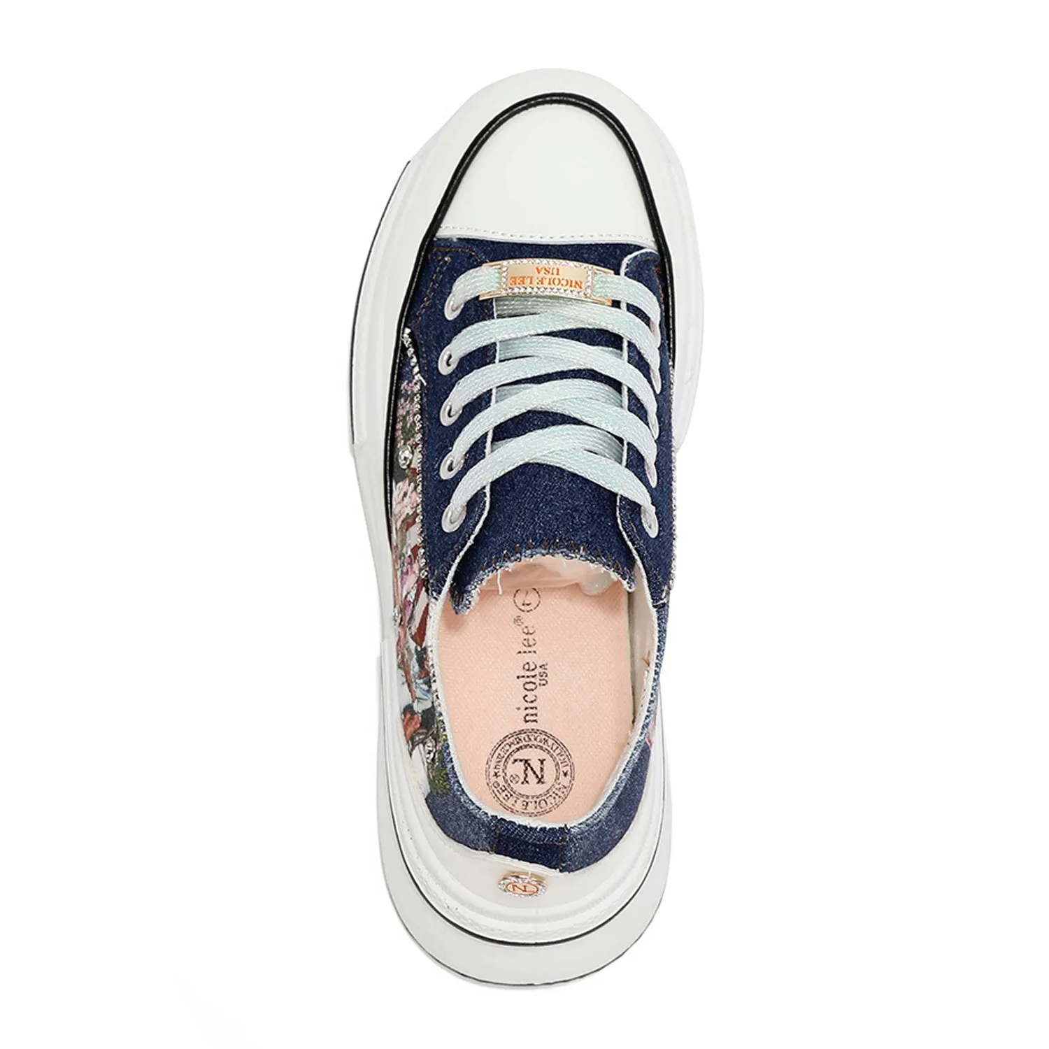 RHINESTONE PLATFORM SNEAKER