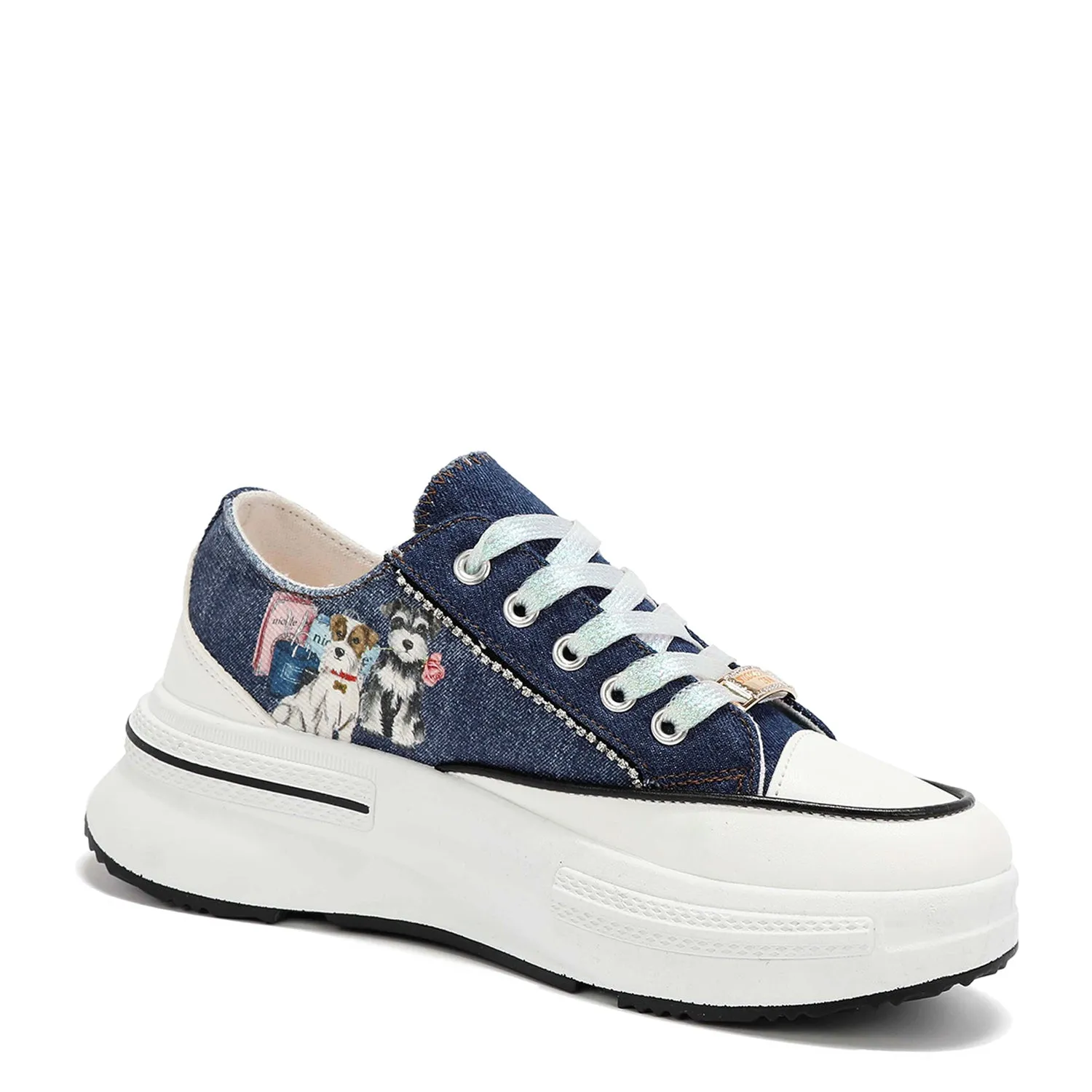 RHINESTONE PLATFORM SNEAKER