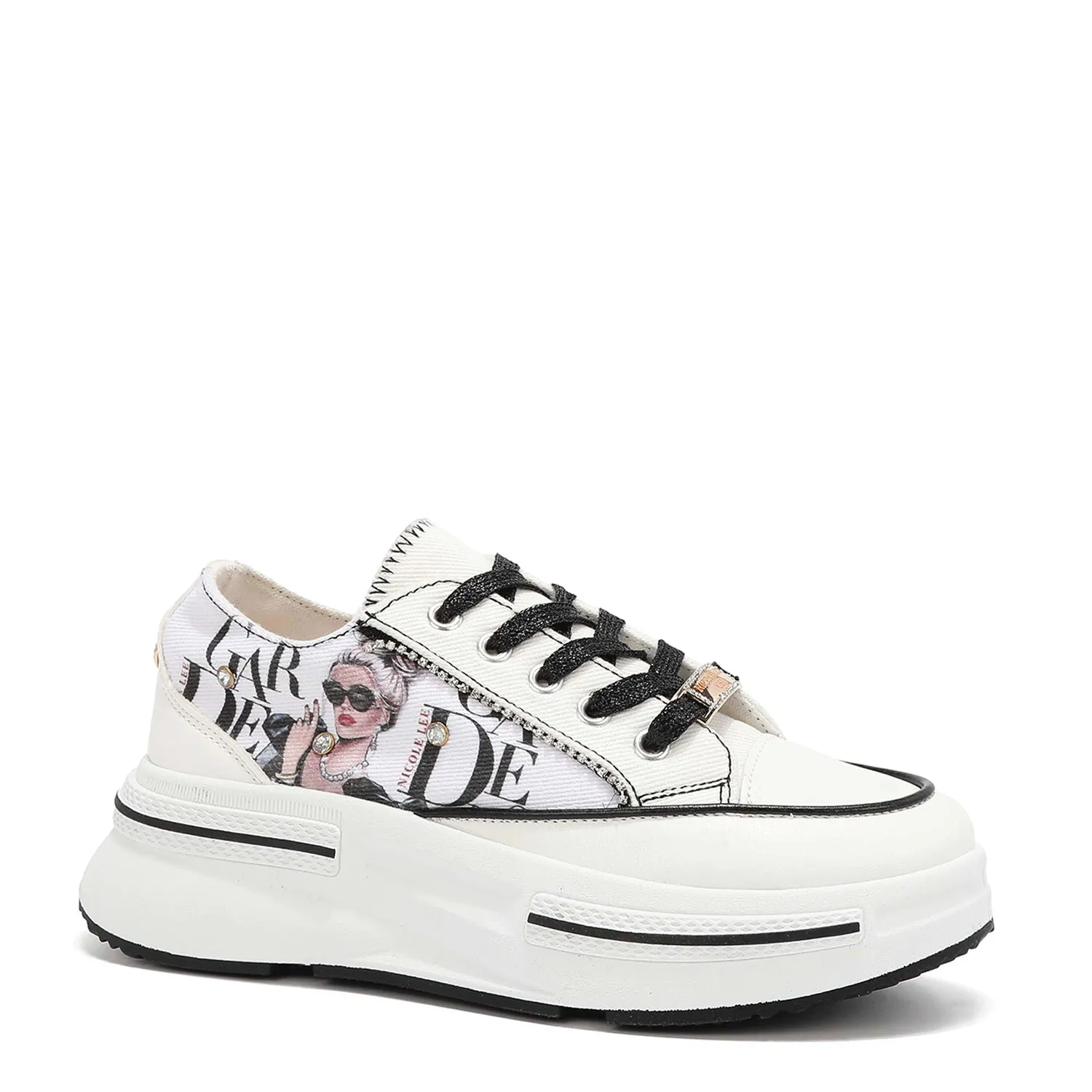 RHINESTONE PLATFORM SNEAKER