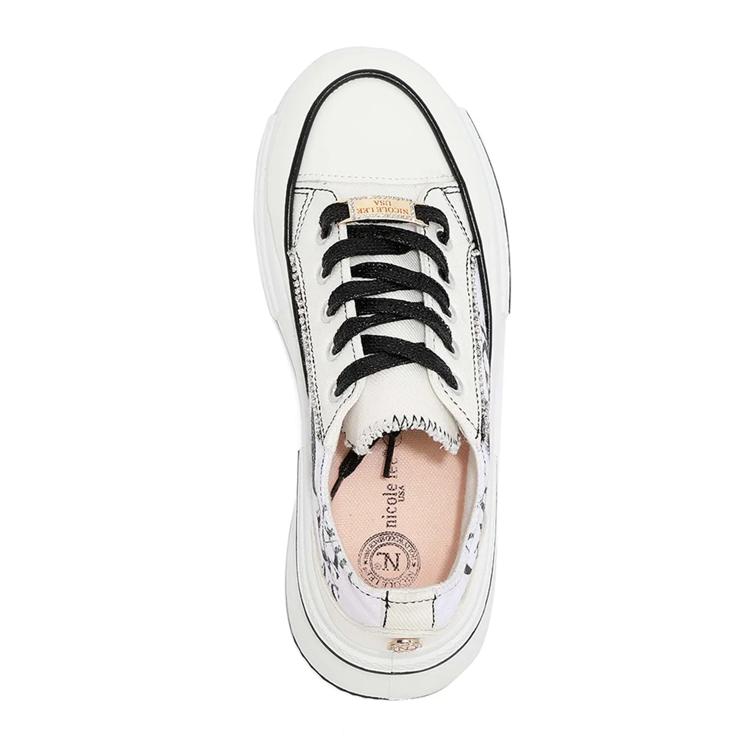 RHINESTONE PLATFORM SNEAKER