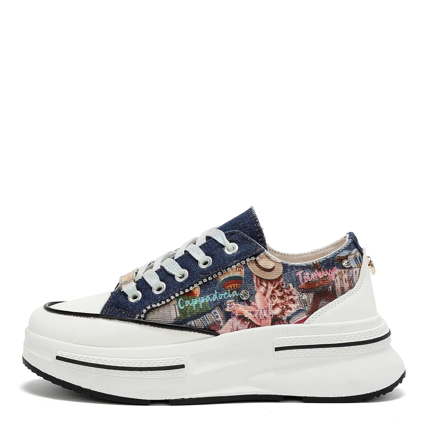 RHINESTONE PLATFORM SNEAKER