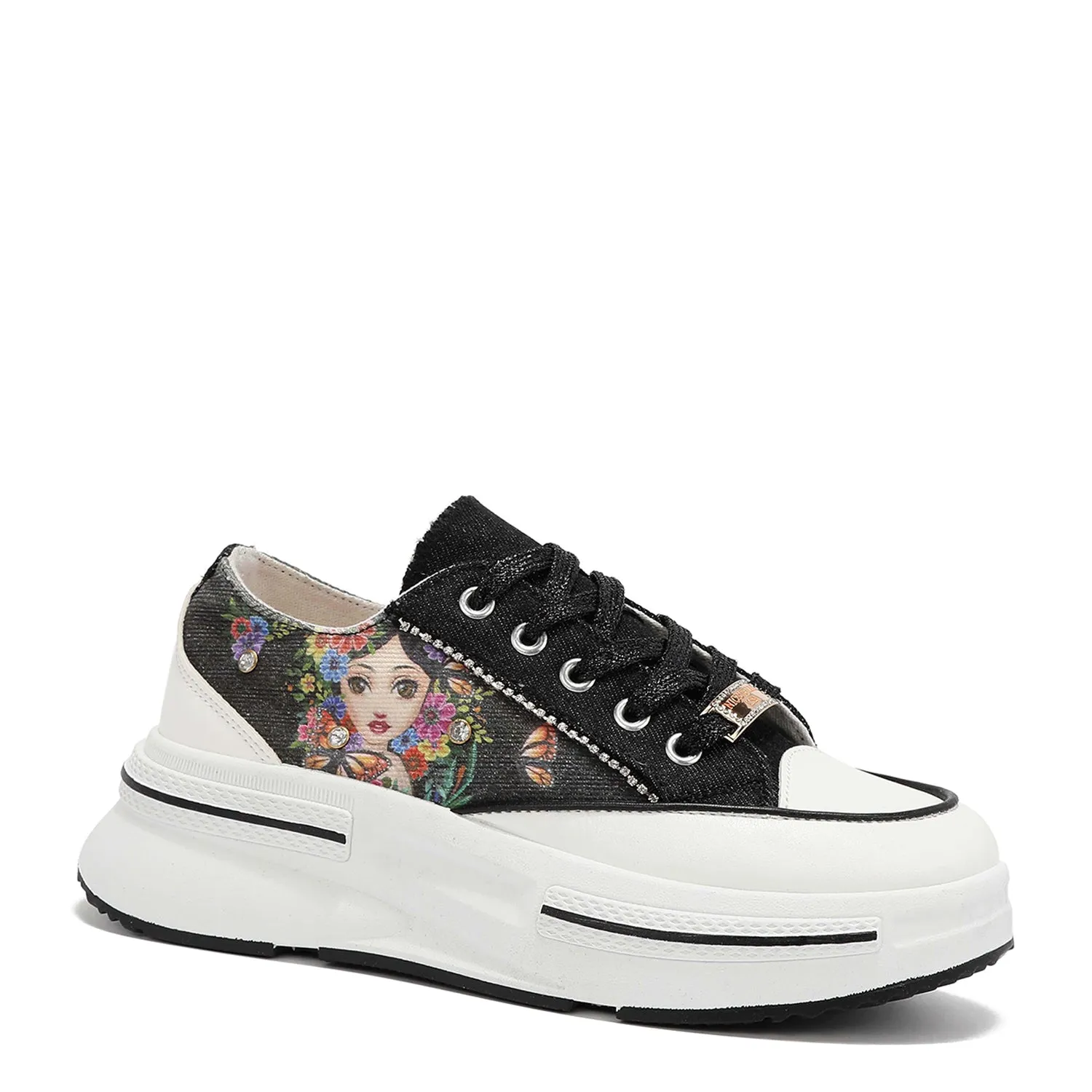 RHINESTONE PLATFORM SNEAKER