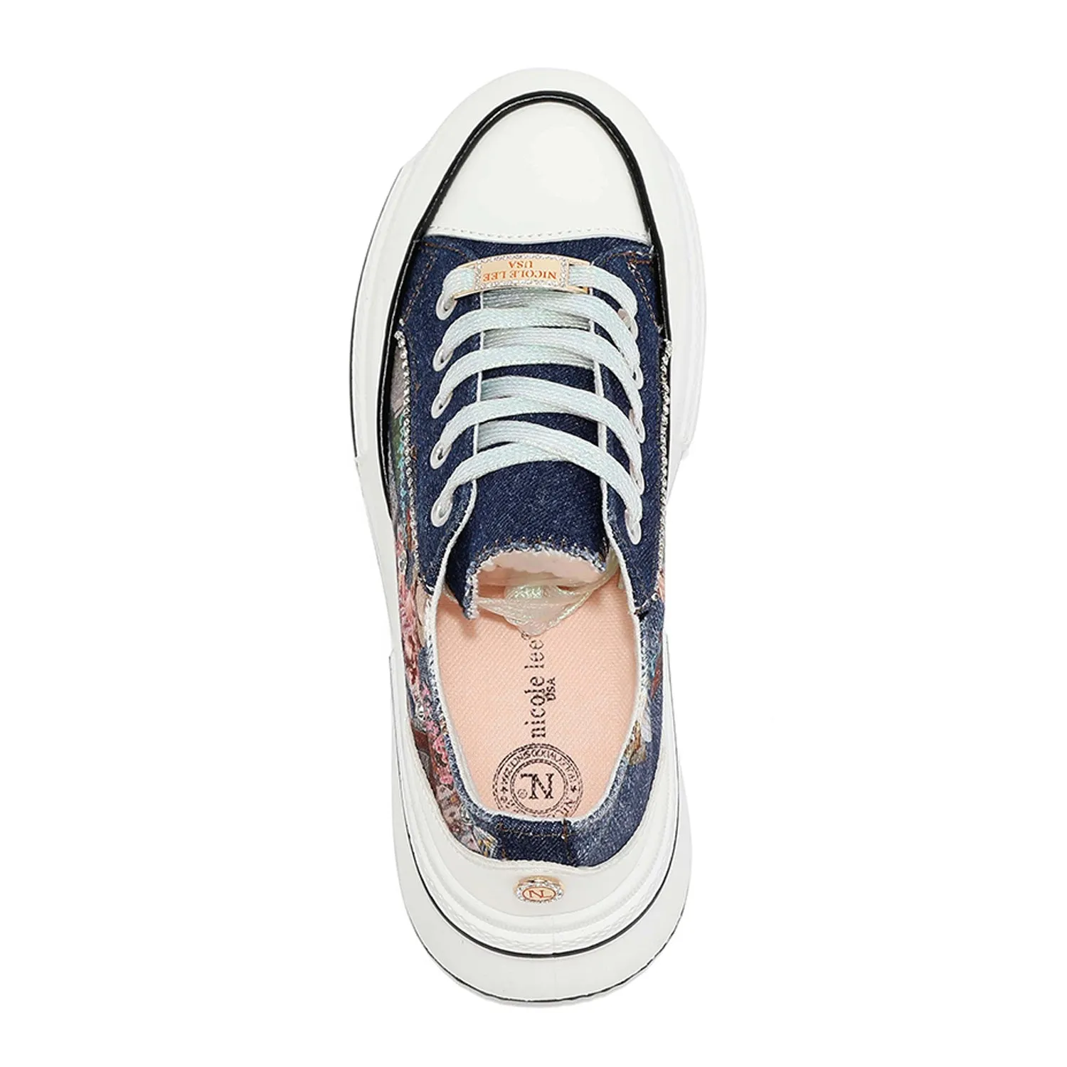 RHINESTONE PLATFORM SNEAKER
