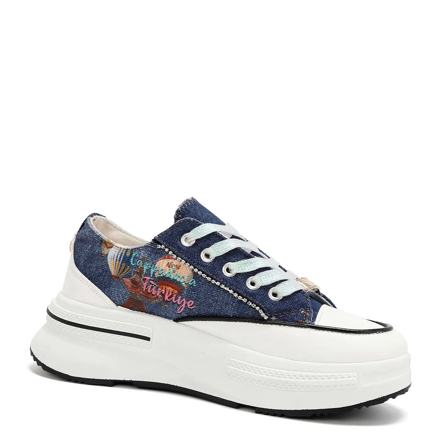 RHINESTONE PLATFORM SNEAKER