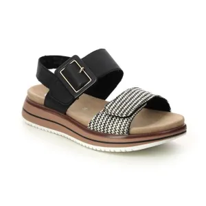 RIEKER SANDALETTE - D1J5302 - SCHWARZ & WEIß