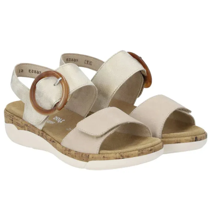 RIEKER SANDALETTEN R685361 - BEIGE MULTI