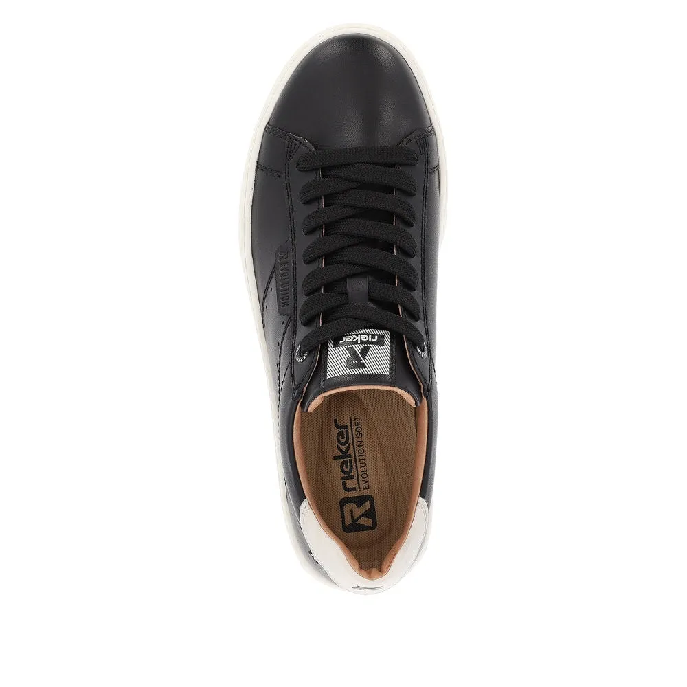 Rieker Schuhe U0704-00 Schnürsenkel-Sneaker Schwarz