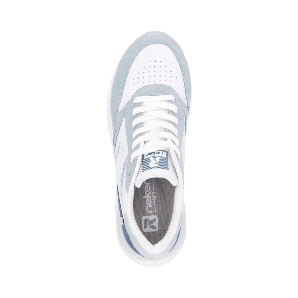 Rieker Damen Akilah 00 Sneaker in Blau/Weiß/Jeans