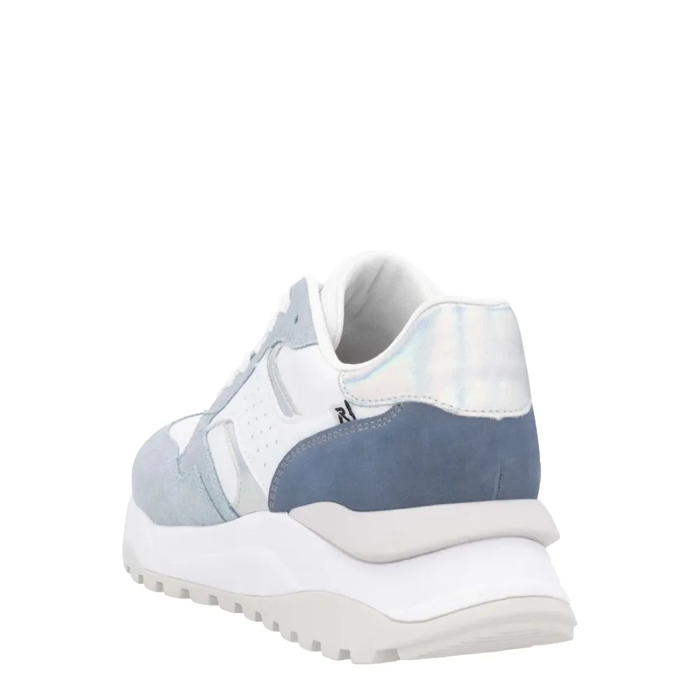 Rieker Damen Akilah 00 Sneaker in Blau/Weiß/Jeans