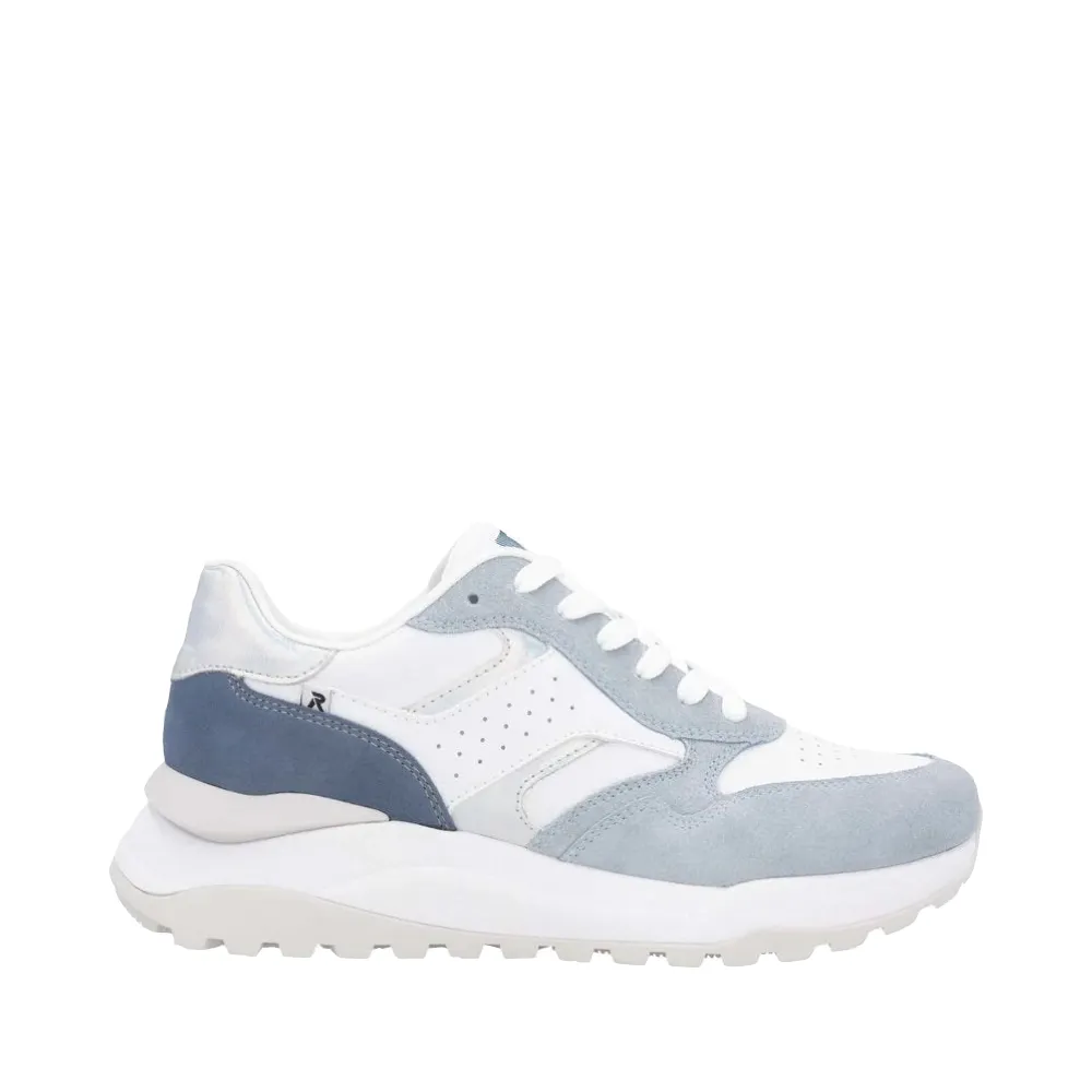 Rieker Damen Akilah 00 Sneaker in Blau/Weiß/Jeans