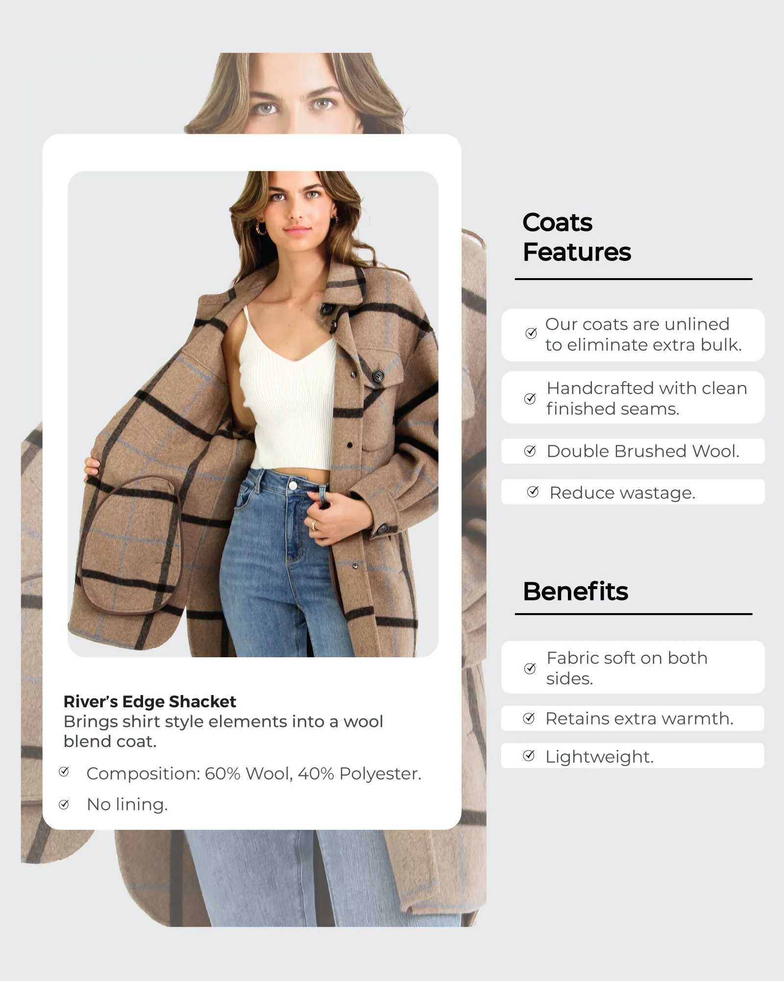 River's Edge Plaid Shacket - Haferkaro